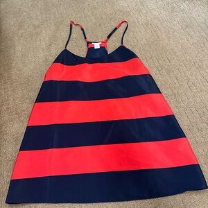 J. Crew Red and Navy Striped Camisole